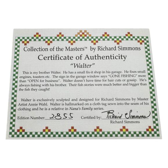 Vintage 2000 Richard Simmons Nana's Family Walter 11 inch Resin Doll - Picture 8 of 16